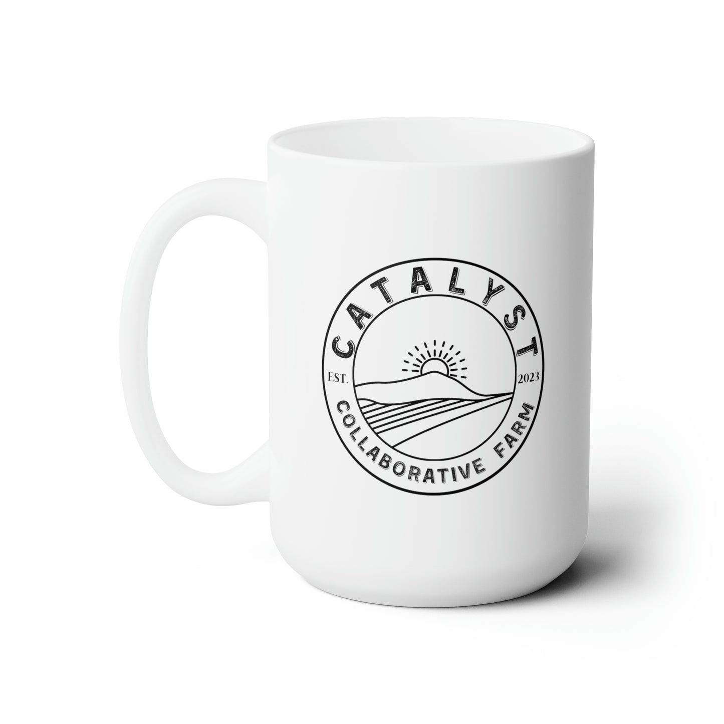 Catalyst Collaborative Farm Logo Mug, 15oz Black or White